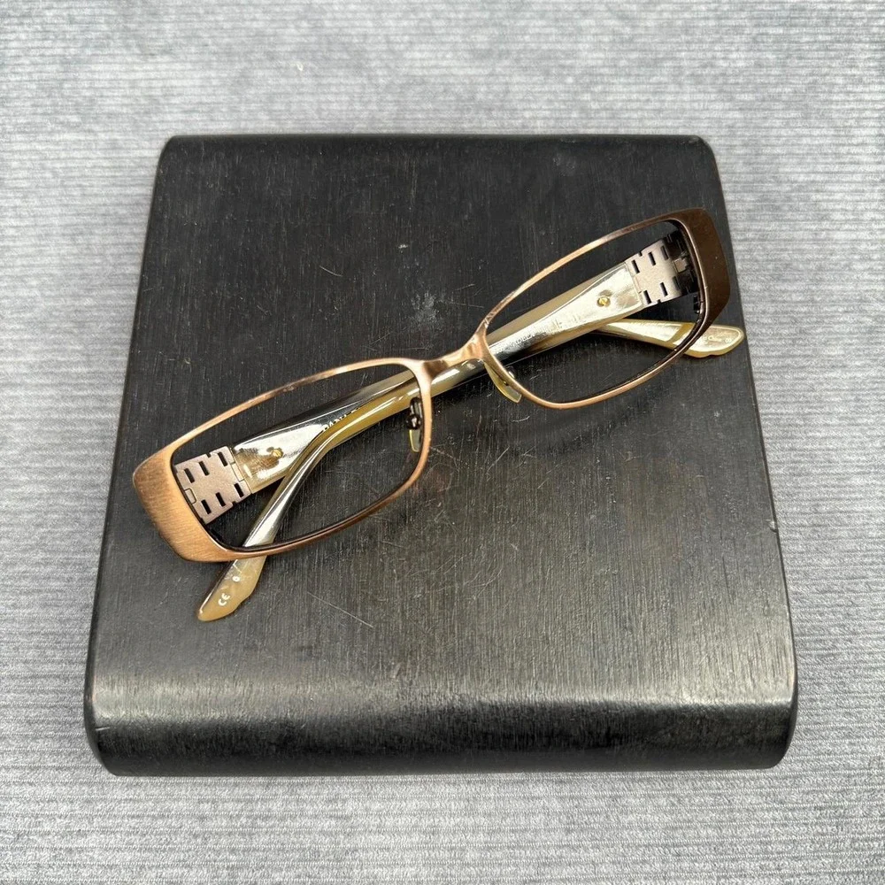 Dana Buchman Adela BR Brown Rectangular Eyeglass Frames 52-15-137 Geometric